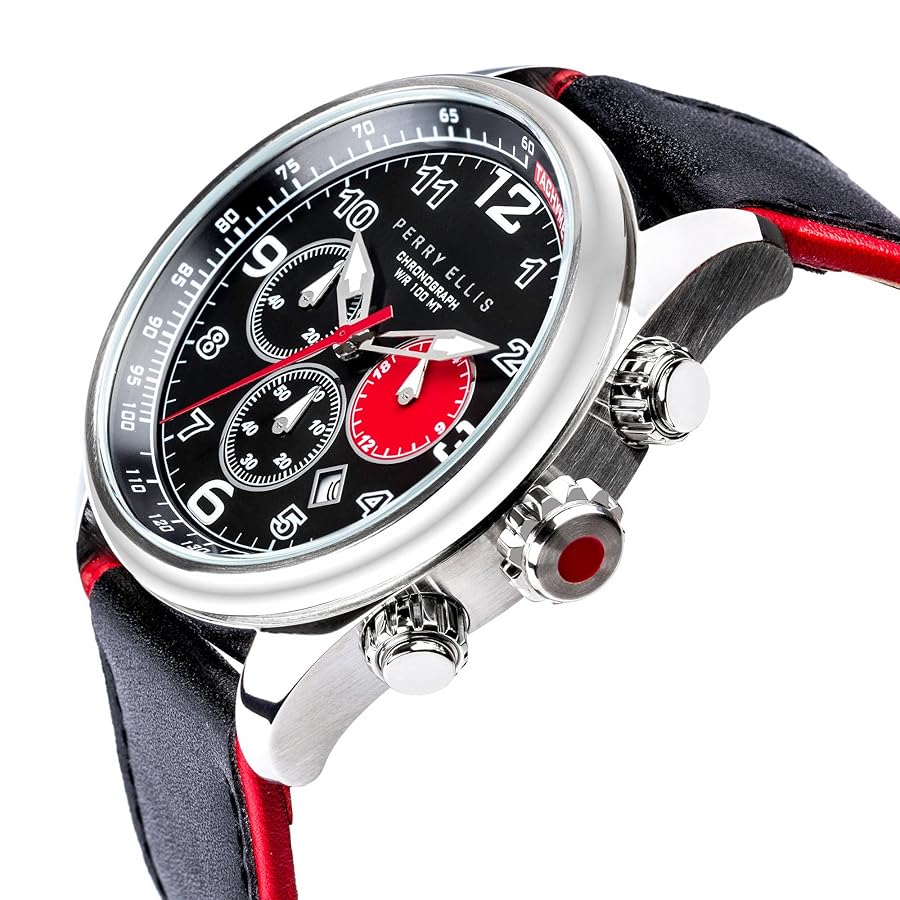 Amazon.co.jp: [ペリー・エリス] 腕時計 GT クォーツ 44 mm